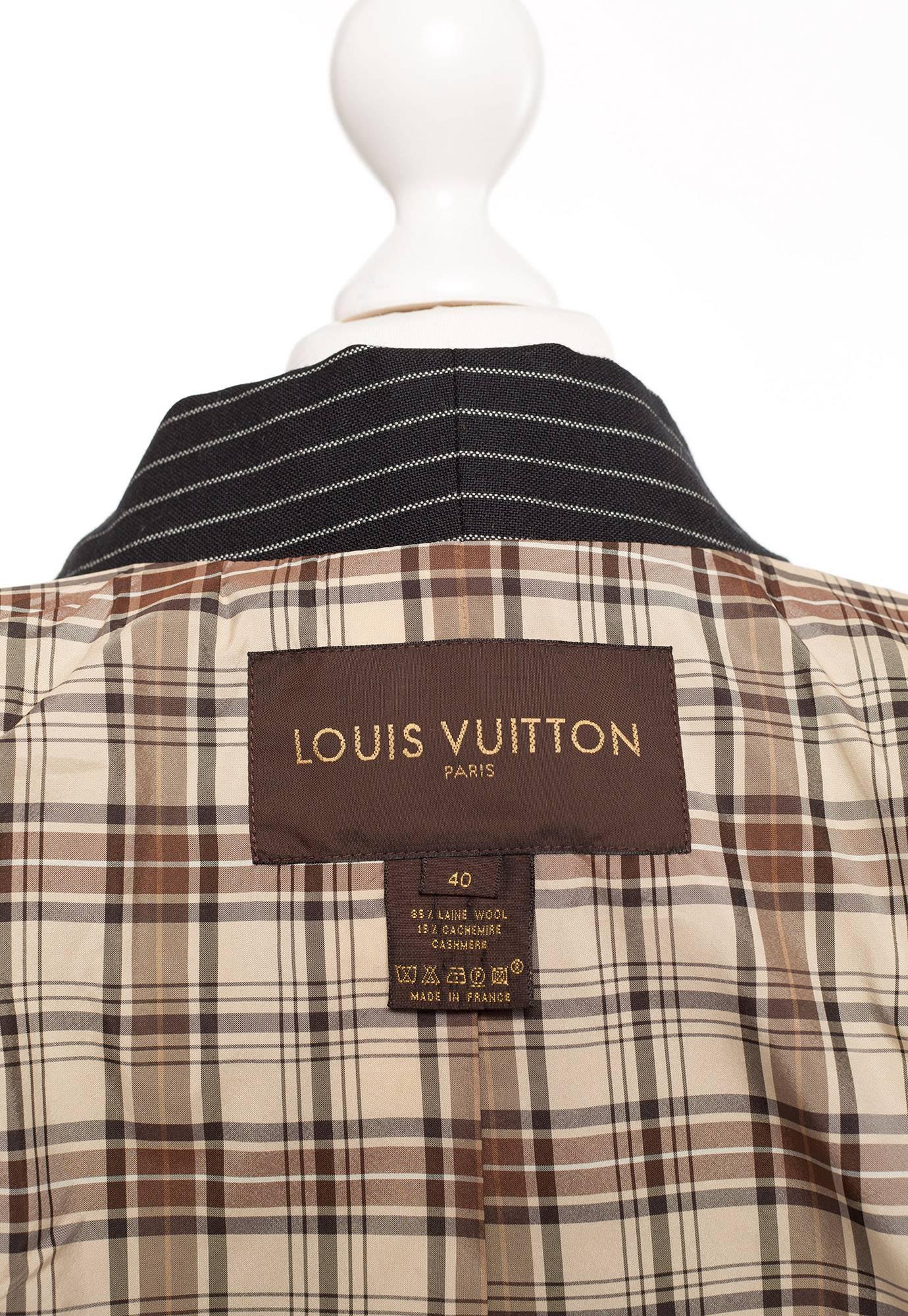 Louis Vuitton by Marc Jacobs Pinstripe Wool Ensemble, Sz S 3