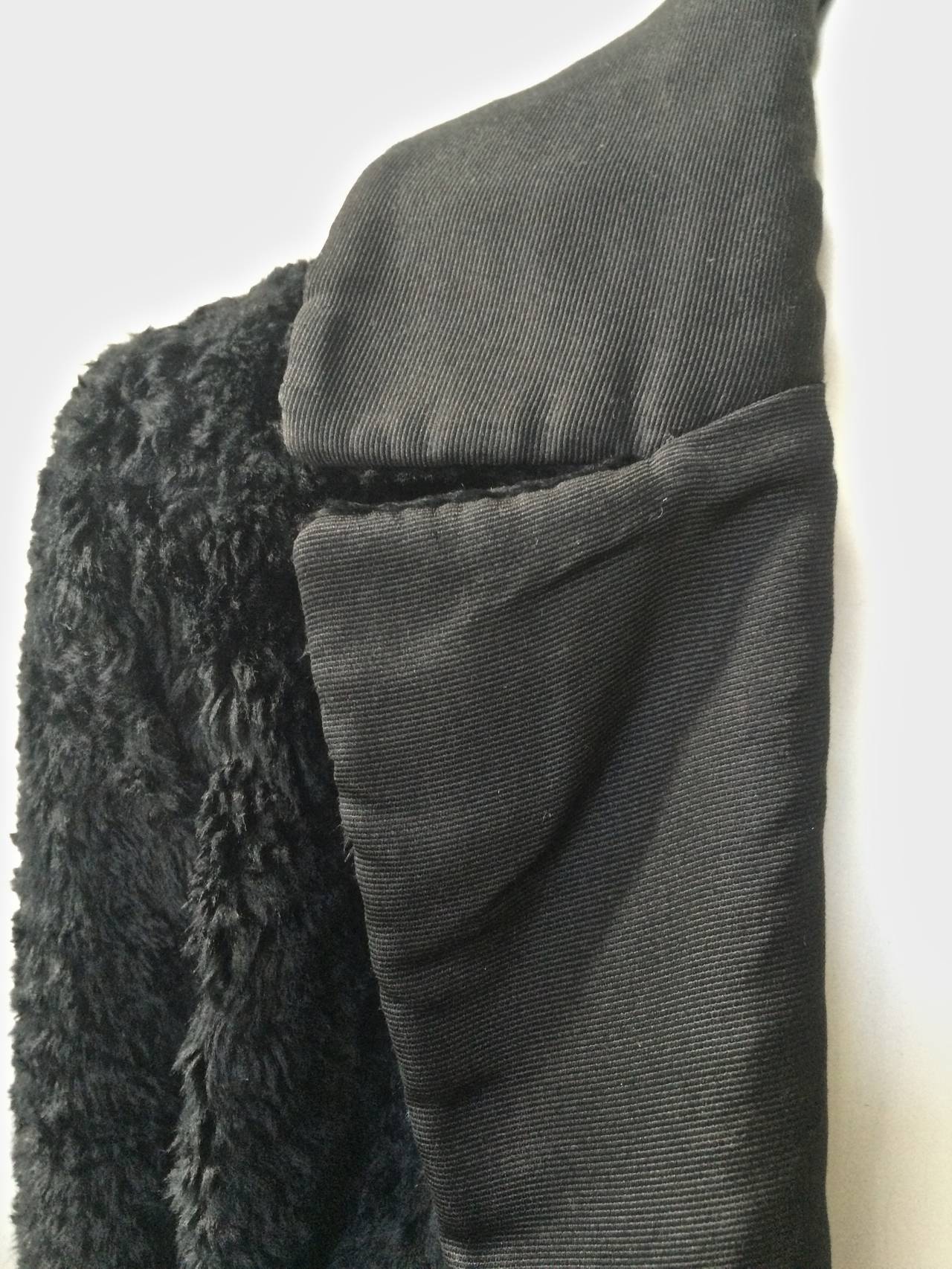 Bonwit Teller Long Black Coat, 1960s   2