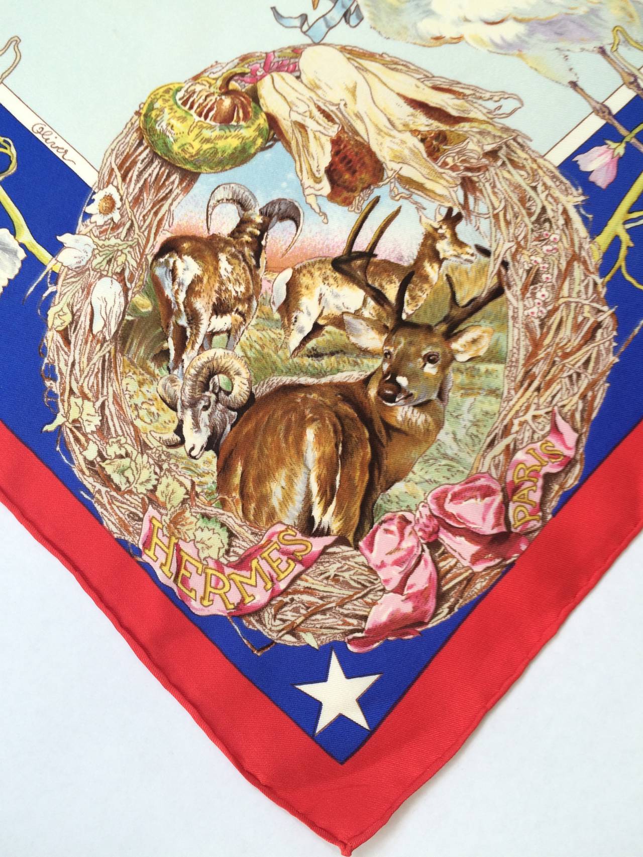 Hermes scarf 1986 by Kermit Oliver Texas Wildlife.