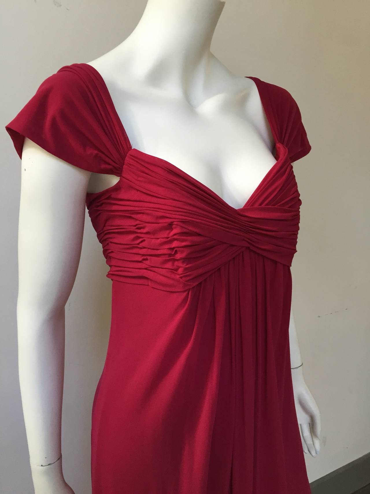 Vicky Tiel Couture Paris 80s Silk Gown Size 8. For Sale at 1stdibs