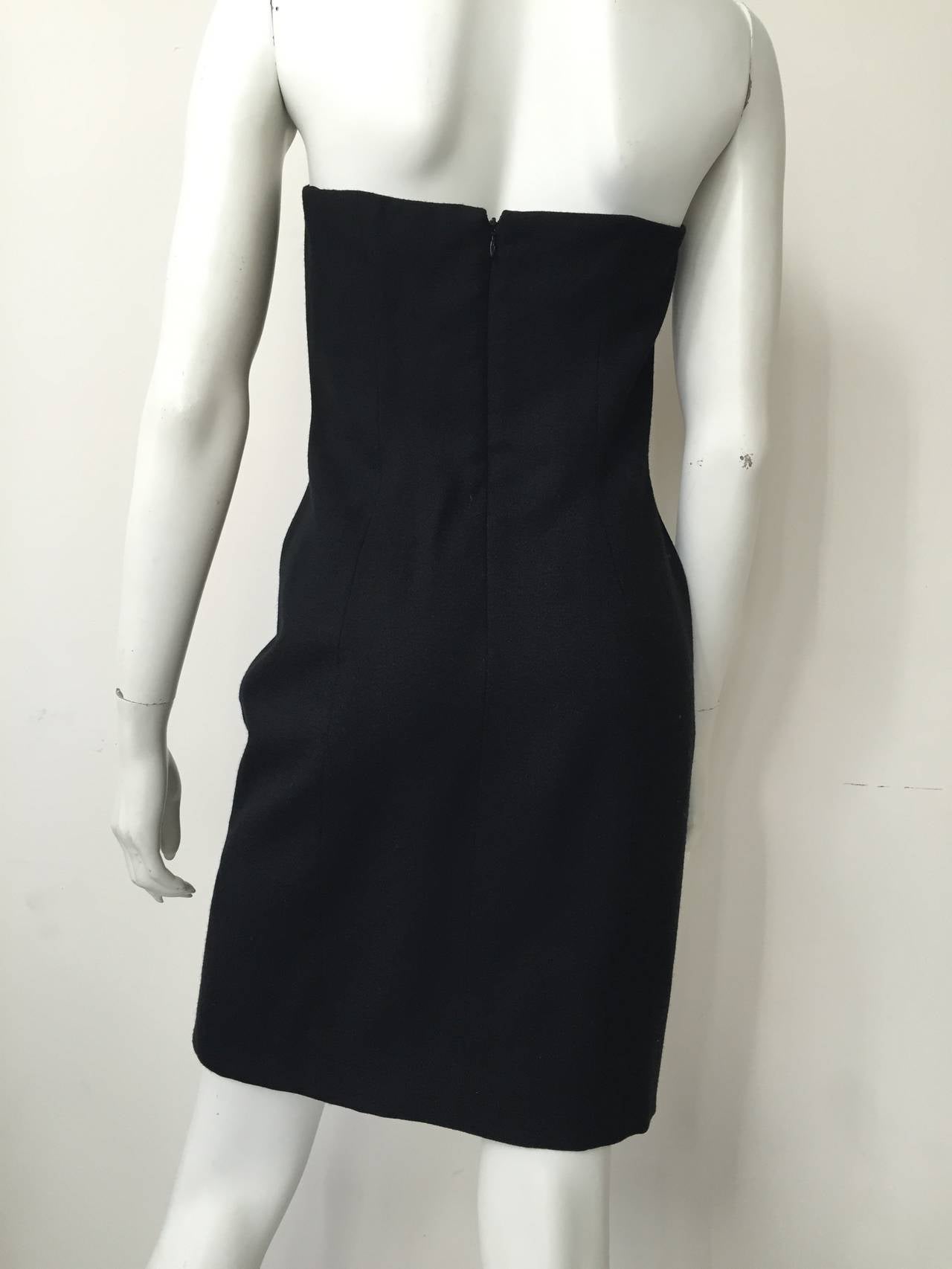 Women's Tom and Linda Platt 80s Strapless Cocktail Dress Size 6.