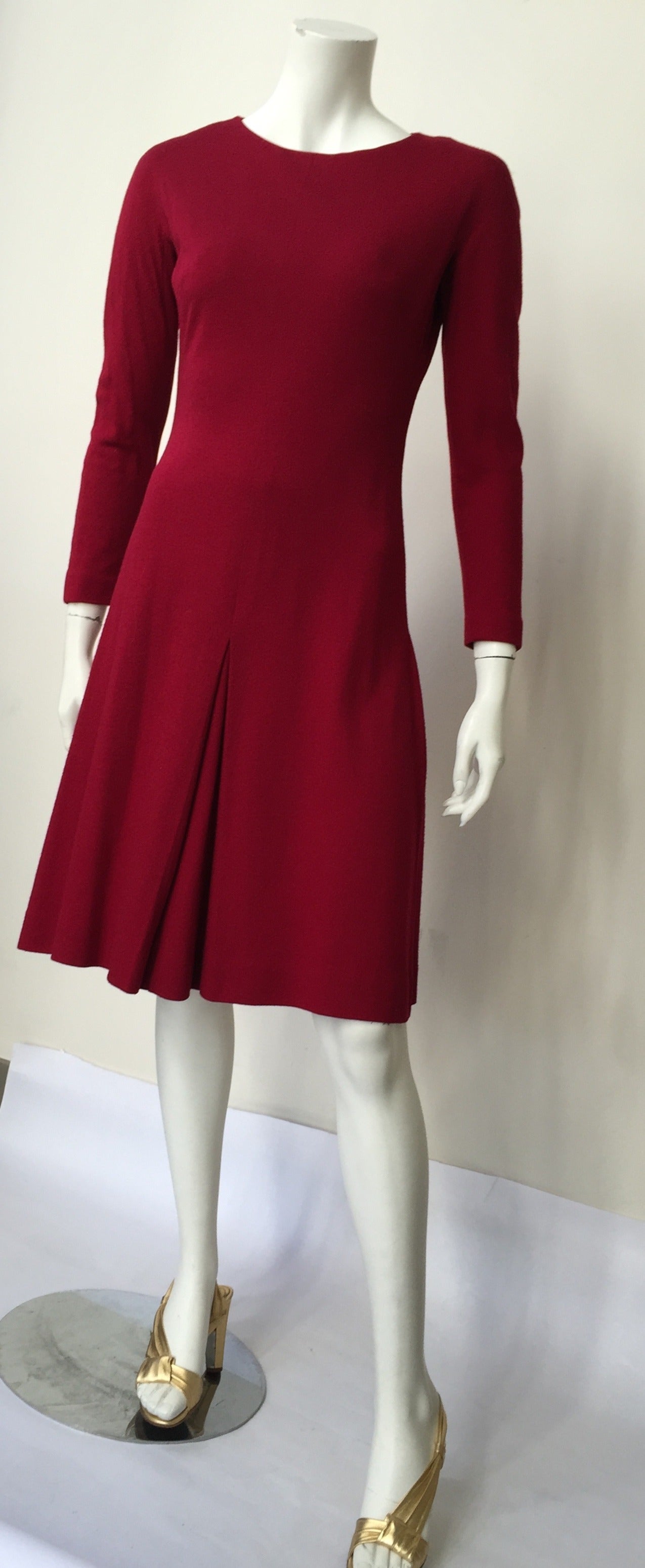 Women's Anne Fogarty 1960s Wool Dress Size 6.