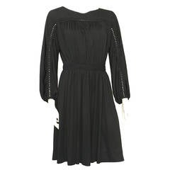 Donald Brooks 70s black dress with pockets size 6.