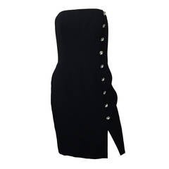 Vintage Tom and Linda Platt 80s Strapless Cocktail Dress Size 6.