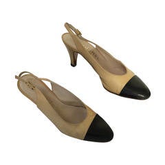 Chanel 1971 classic sling back shoes size 6.5