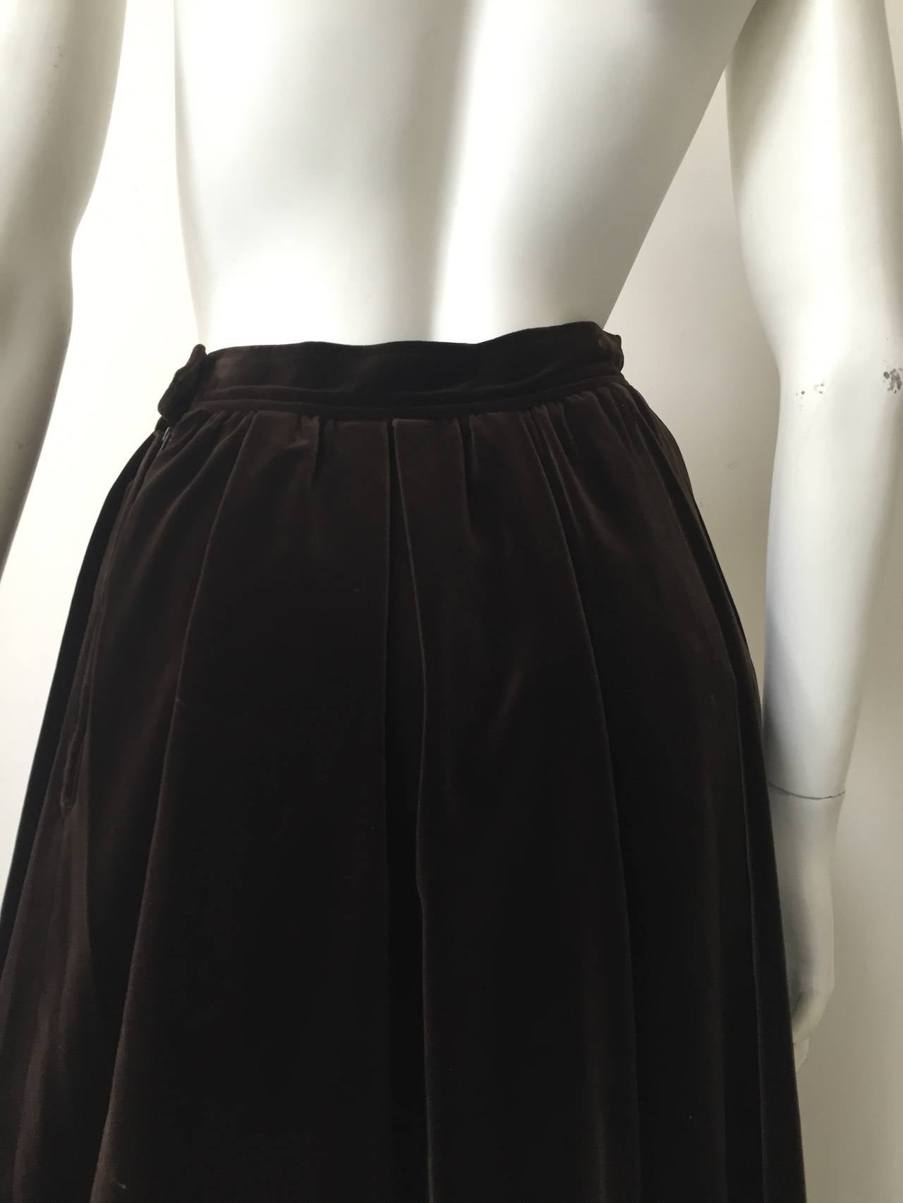 Saint Laurent Rive Gauche 70s velvet skirt with pockets size 6. 1