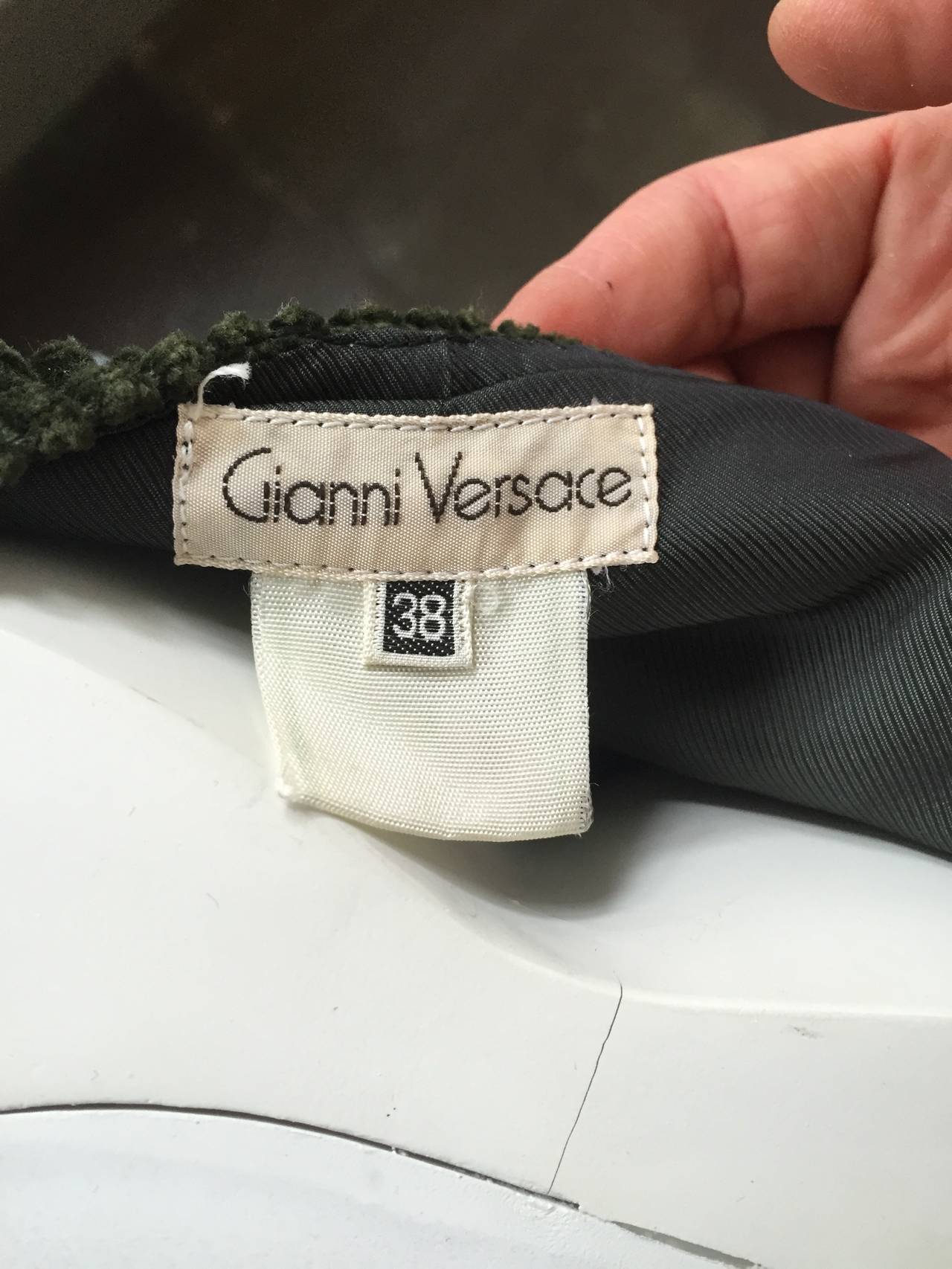 Gianni Versace 80s green wool jacket & gauchos size 4 / 38. 6