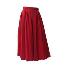 Saint Laurent Rive Gauche 70s red skirt size 4.