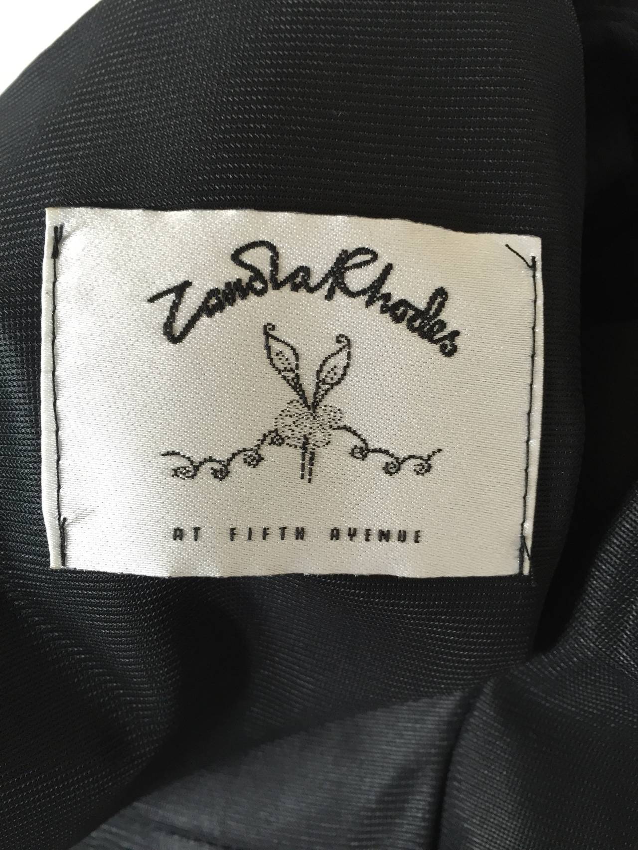 Zandra Rhodes 1980s Black with Sequin Dress Size 6. 6