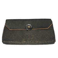 Retro Whiting & Davis 60s mesh flip clutch.