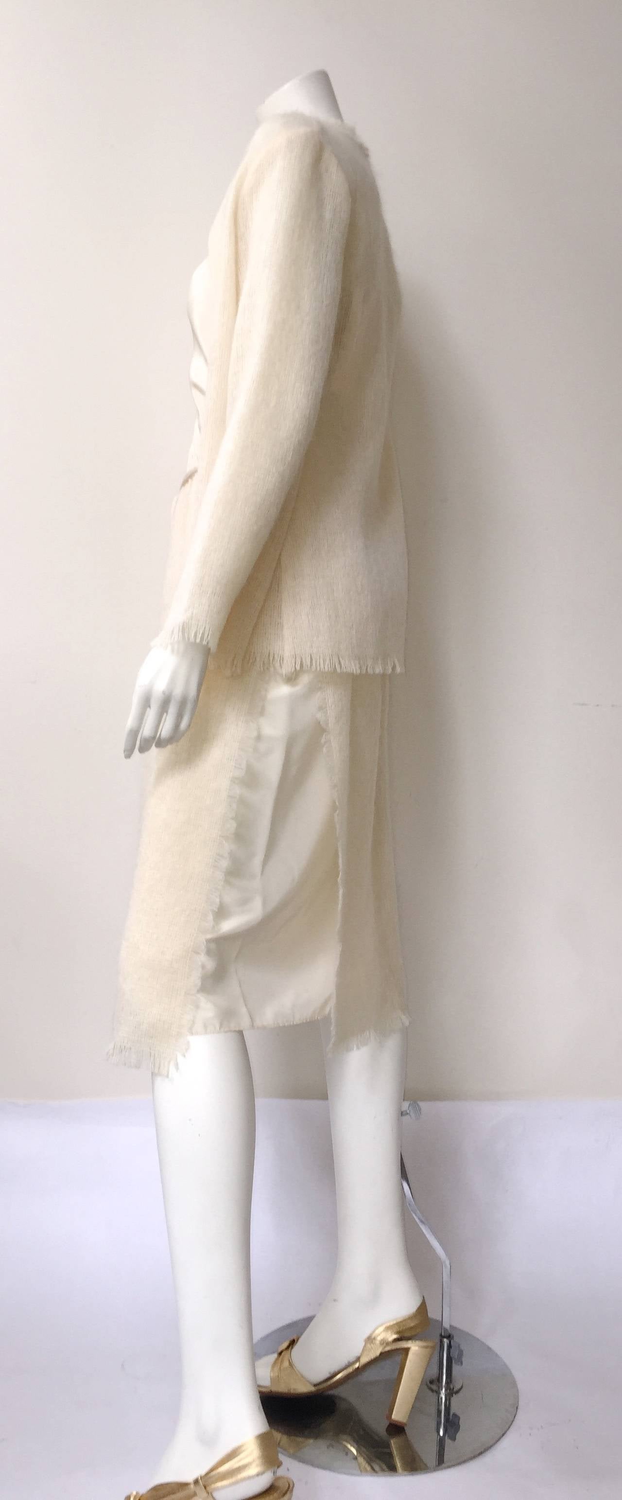 Fiandaca Couturier Silk / Mohair Dress with Jacket Size 6. In Good Condition For Sale In Atlanta, GA