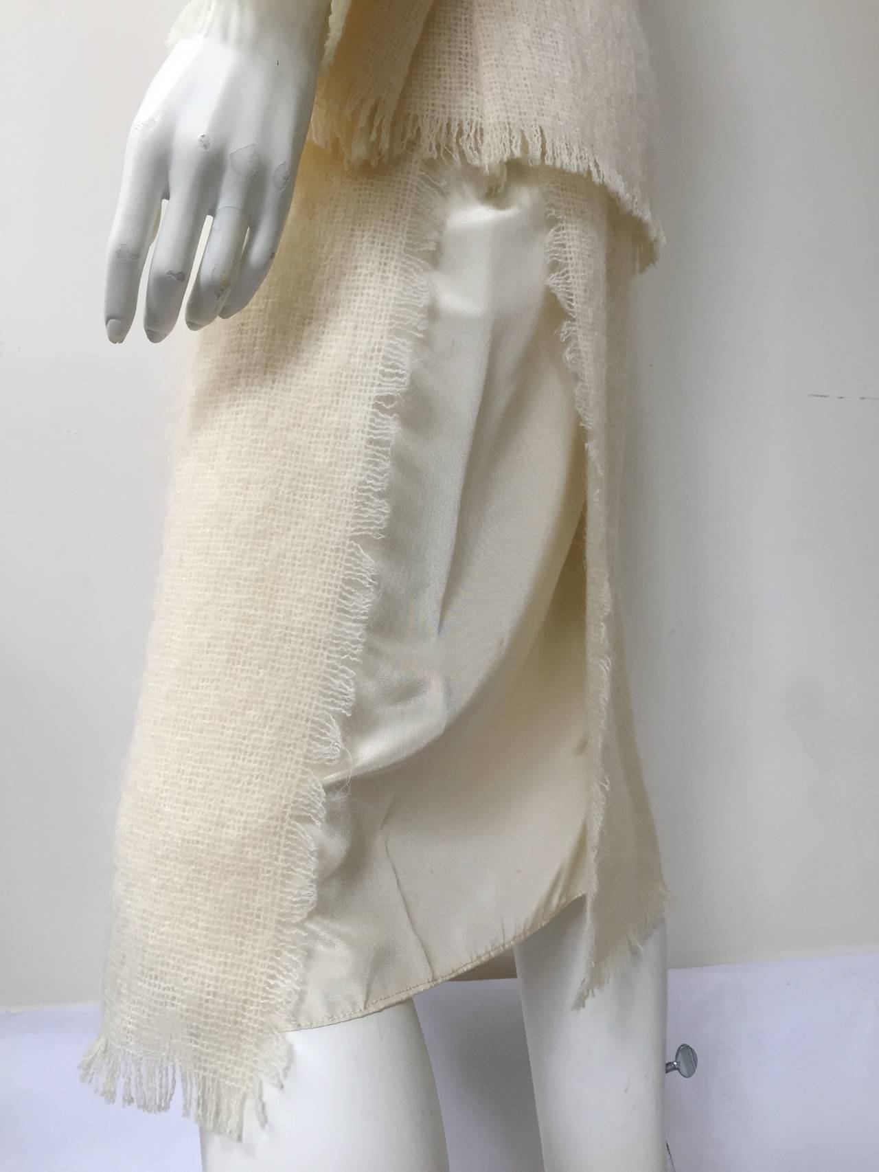 Women's Fiandaca Couturier Silk / Mohair Dress with Jacket Size 6. For Sale