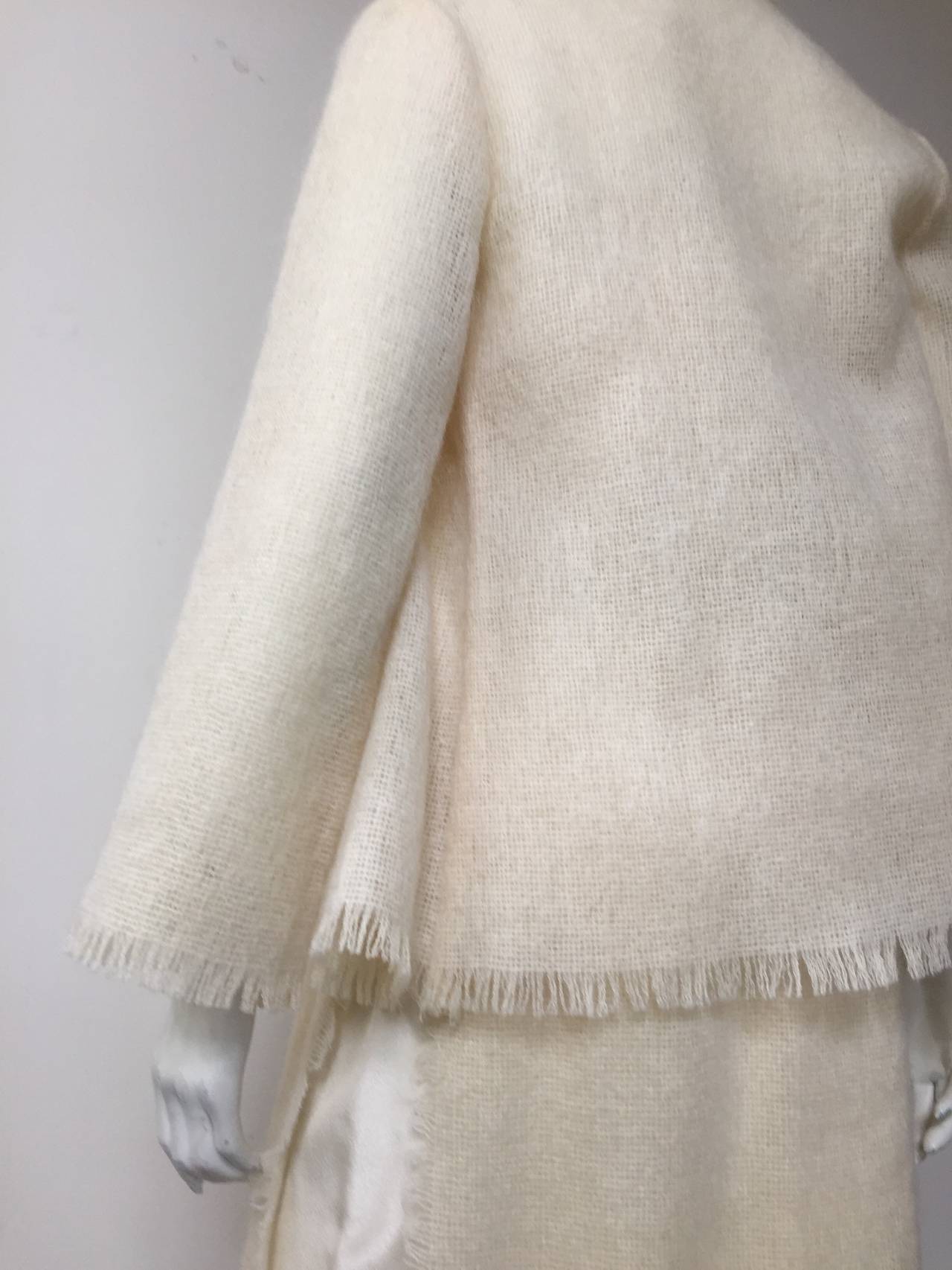 Fiandaca Couturier Silk / Mohair Dress with Jacket Size 6. For Sale 2