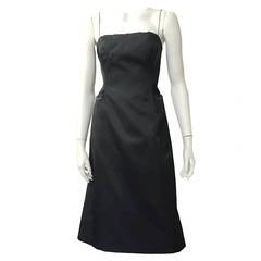Richard Tyler Couture Black Silk Dress Size 6.