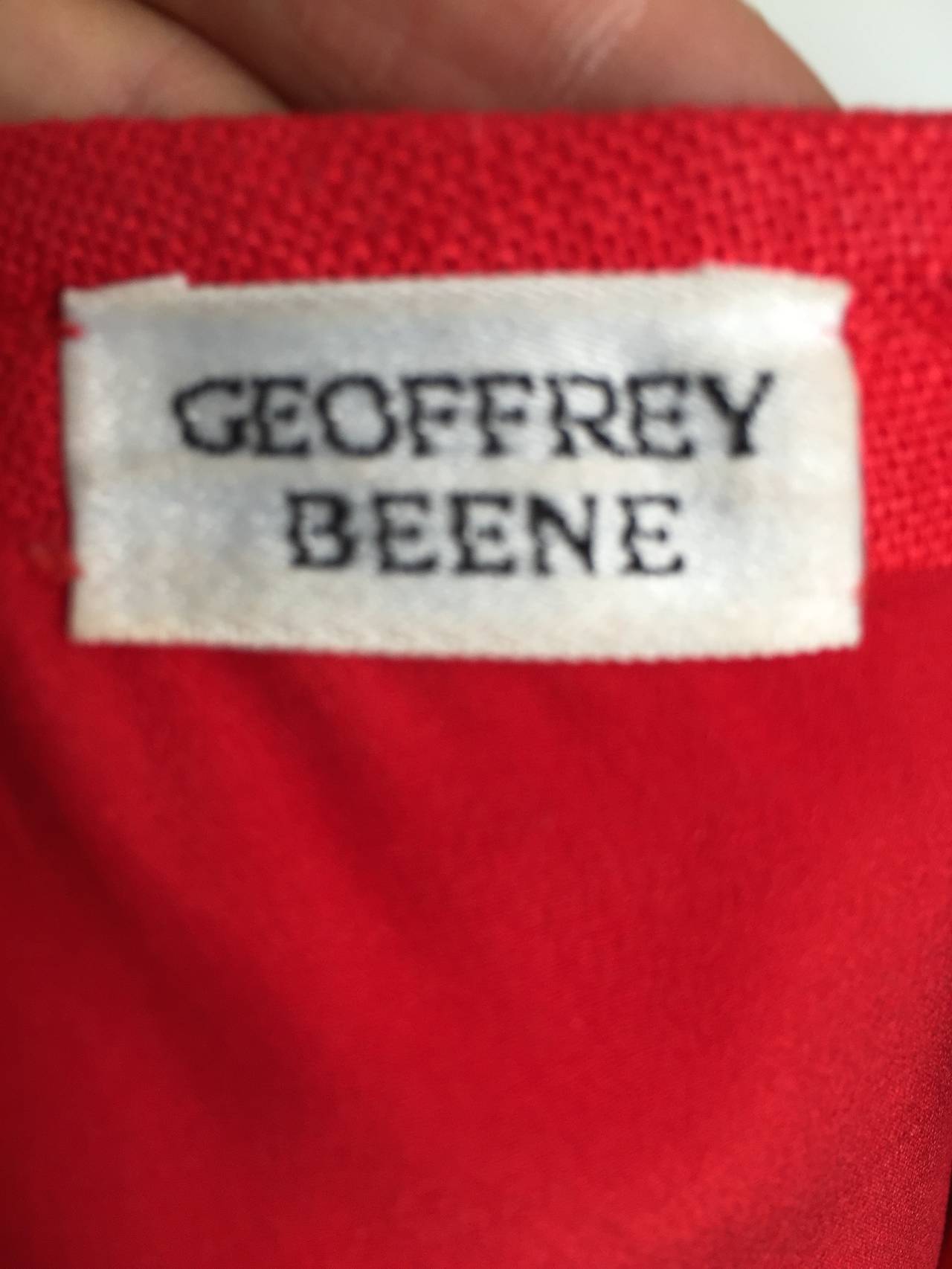 Geoffrey Beene 1970s Red Linen Dress With Pockets Size 4. For Sale 5