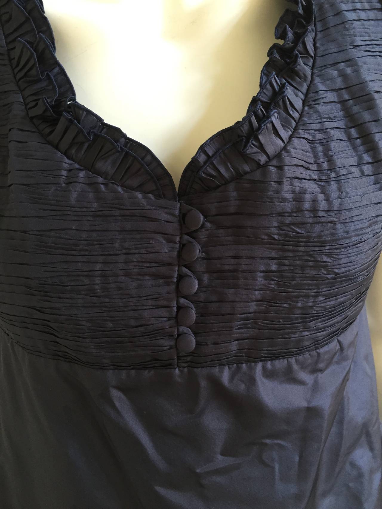 Black Blumarine Silk Dress Size 8. For Sale