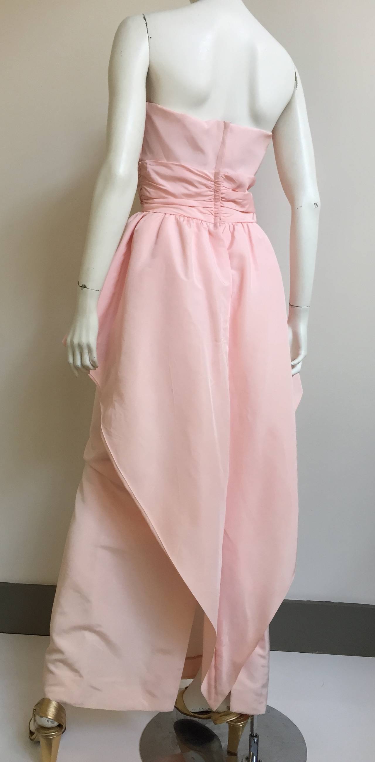 Women's Victor Costa 80s Strapless Gown Size 6.