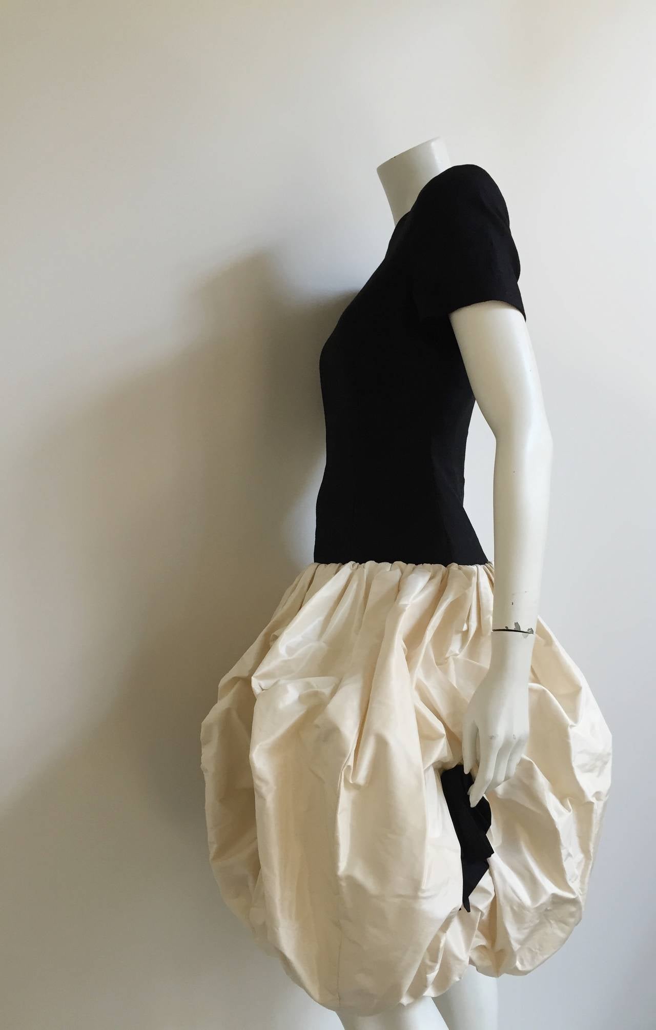 Bill Blass for Neiman Marcus 1980s Evening Cocktail Pouf Dress Size 4/6. For Sale 1