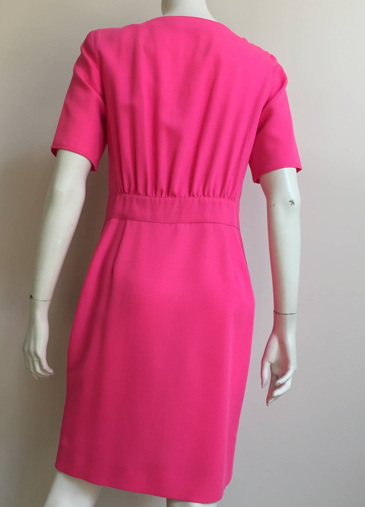 Ungaro 80s Wool Button Up Dress Size 8. For Sale 1
