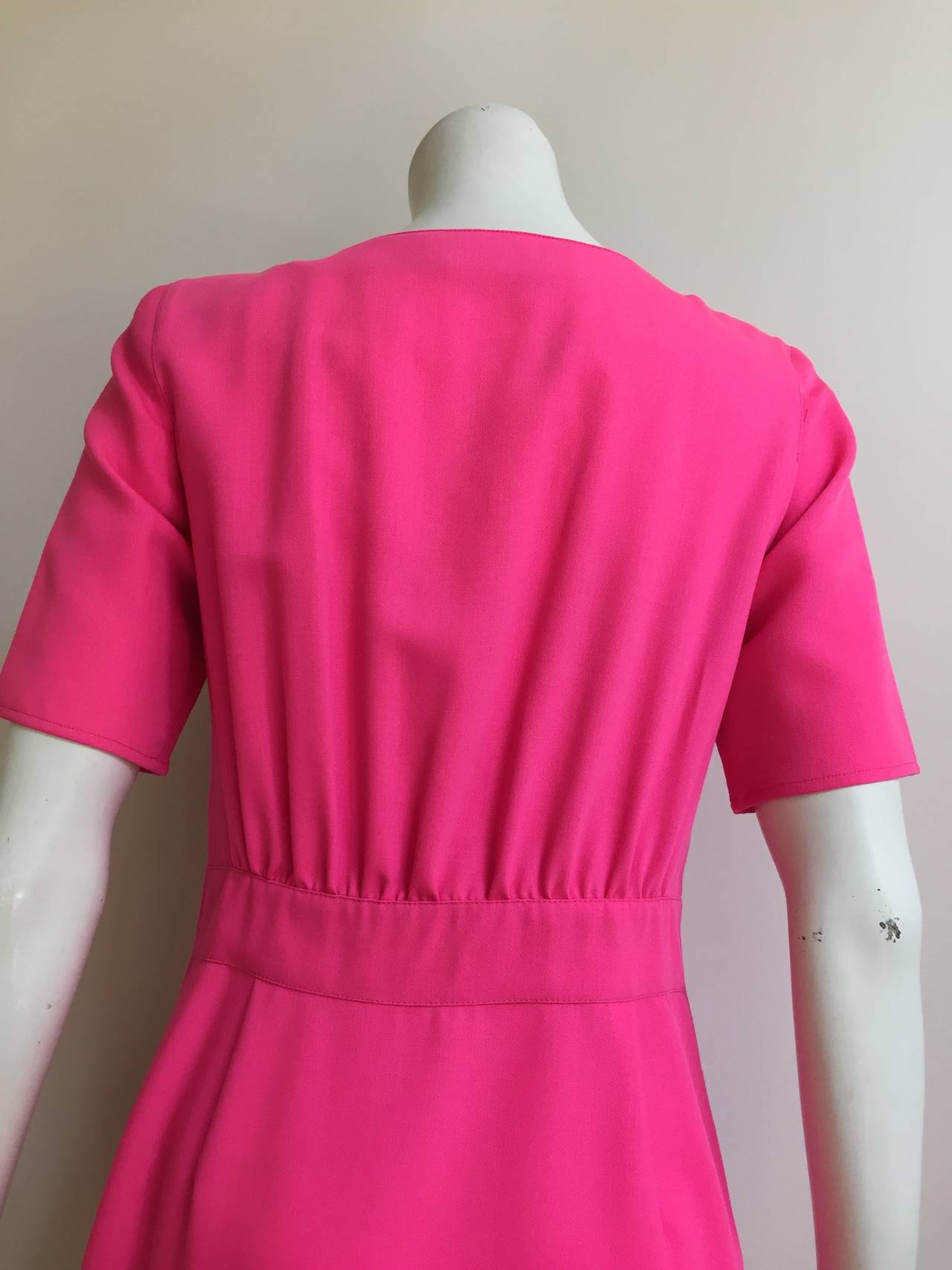 Ungaro 80s Wool Button Up Dress Size 8. For Sale 2
