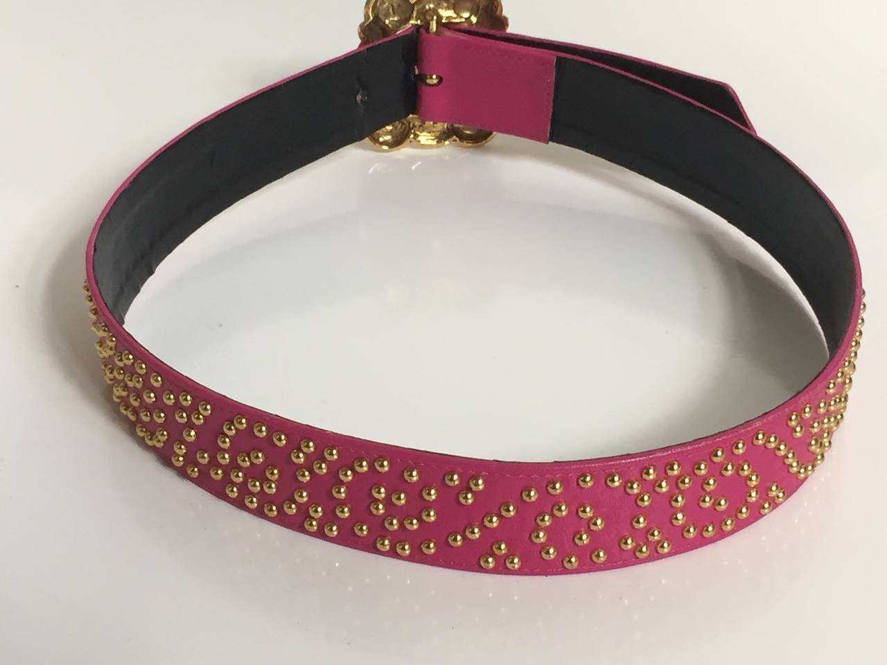 pink studded belt