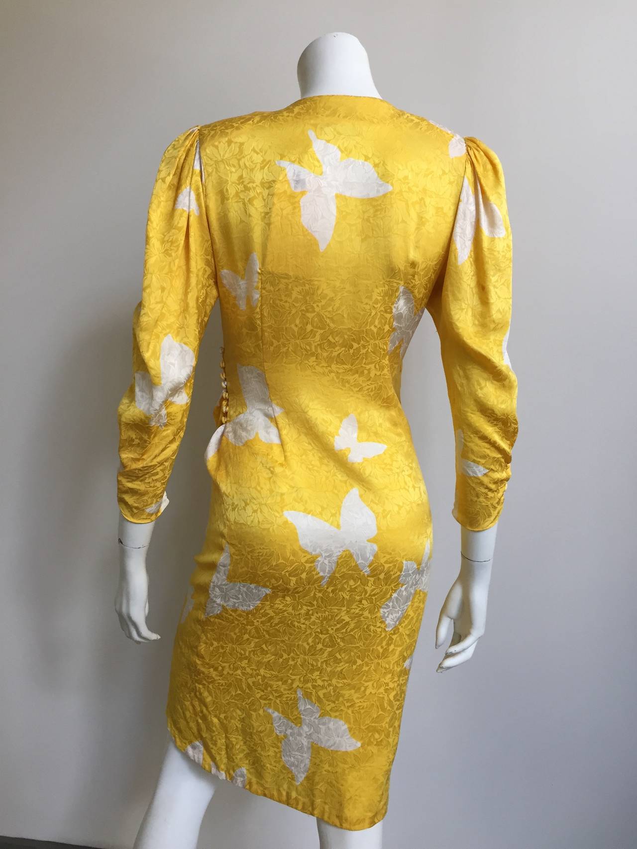 Flora Kung 80s Silk Wrap Dress Size 4. 2