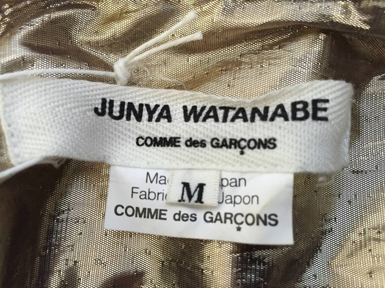 Junya Watanabe Comme des Garçons gold lame blouse size medium. 5