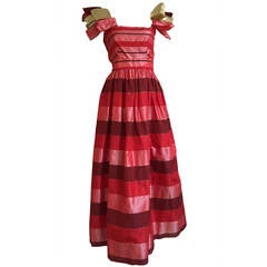 Richilene 70s Silk Taffeta Gown Size 4. 9