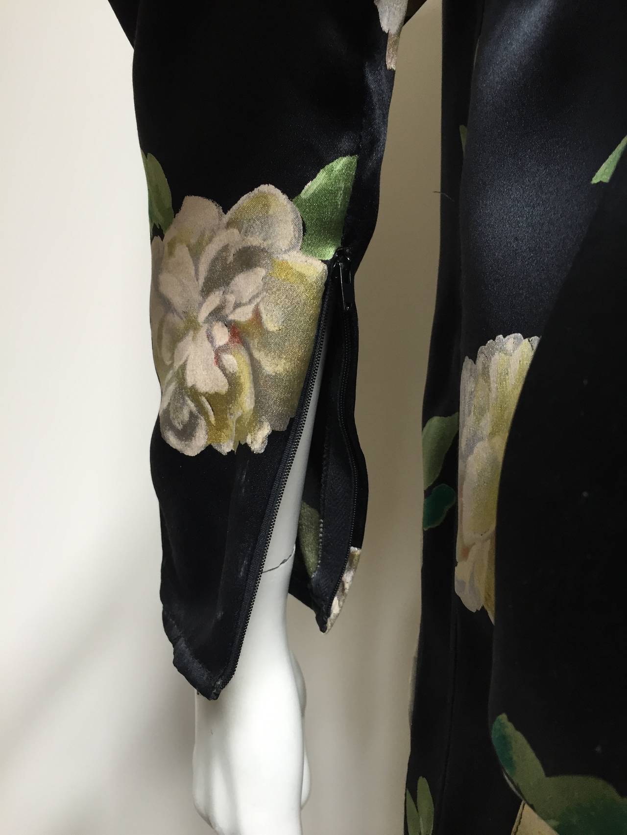 Ungaro Parallele Paris 80s silk camellia dress size 6 / 8. 2