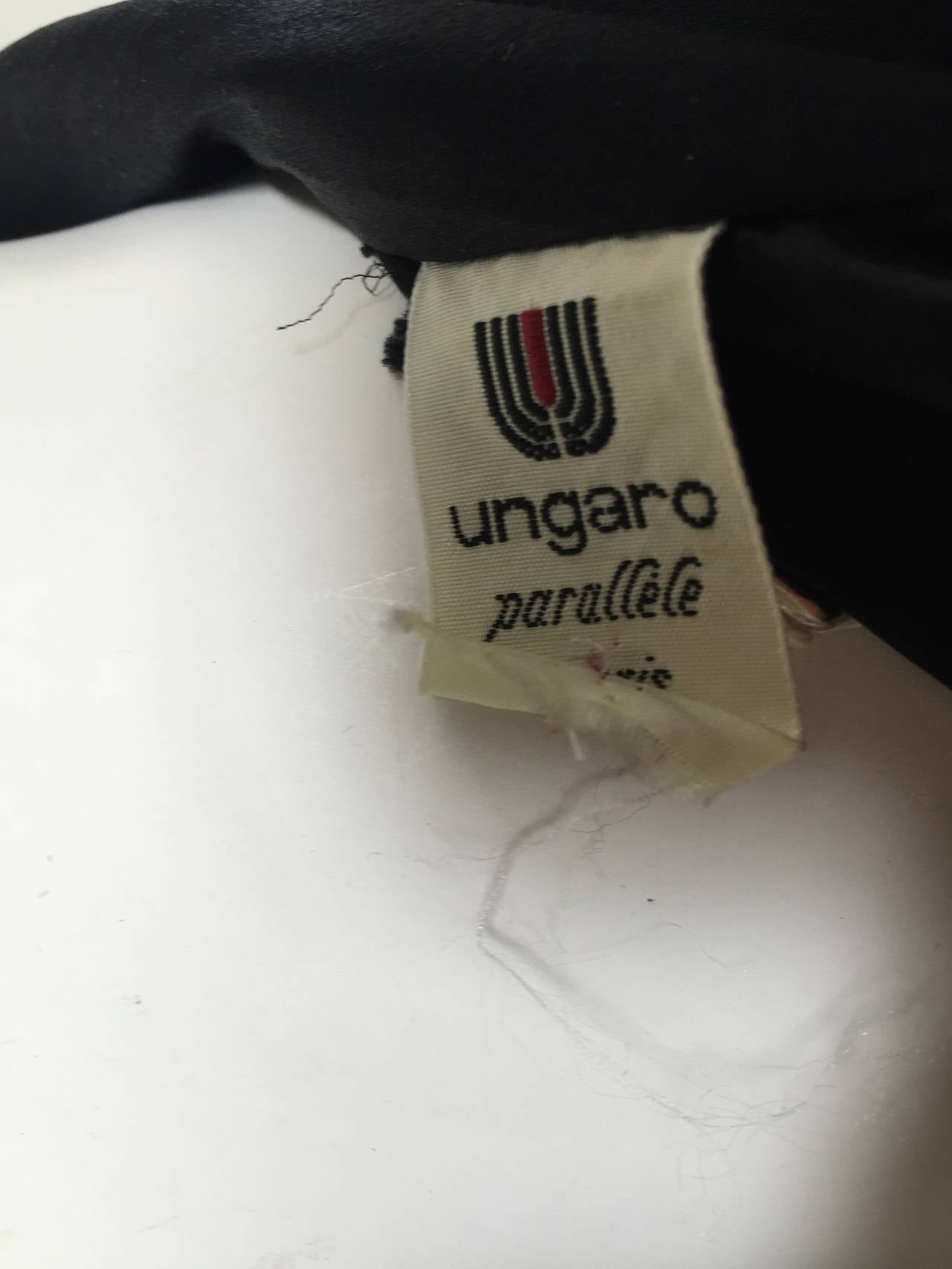 Ungaro Parallele Paris 80s silk camellia dress size 6 / 8. 5