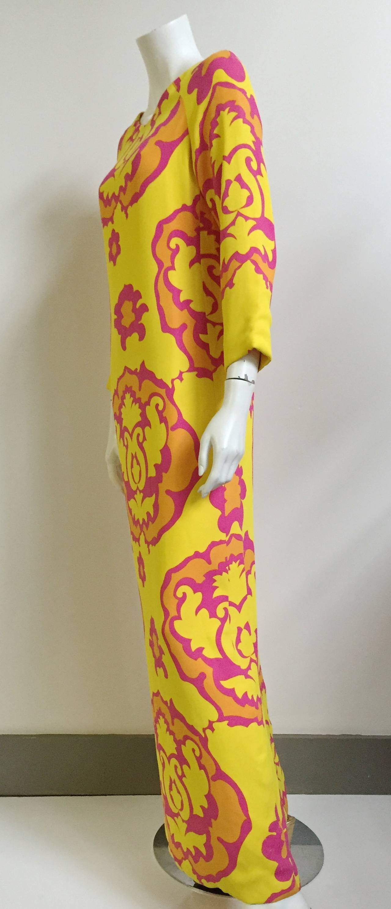 Richard Tam 70s Silk Maxi Dress Size 8. 2
