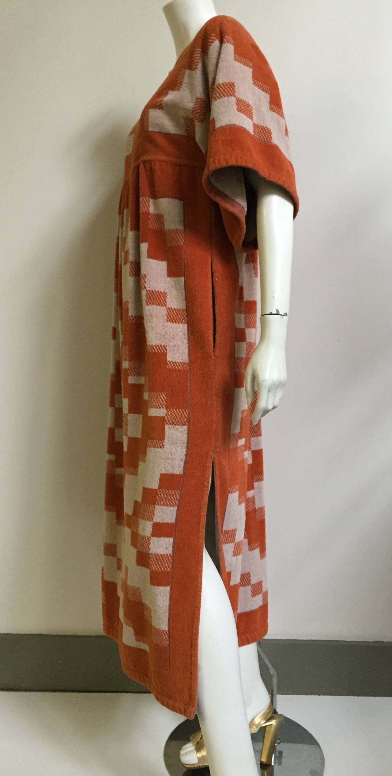Yves Saint Laurent terry cloth caftan with pockets size medium. 1