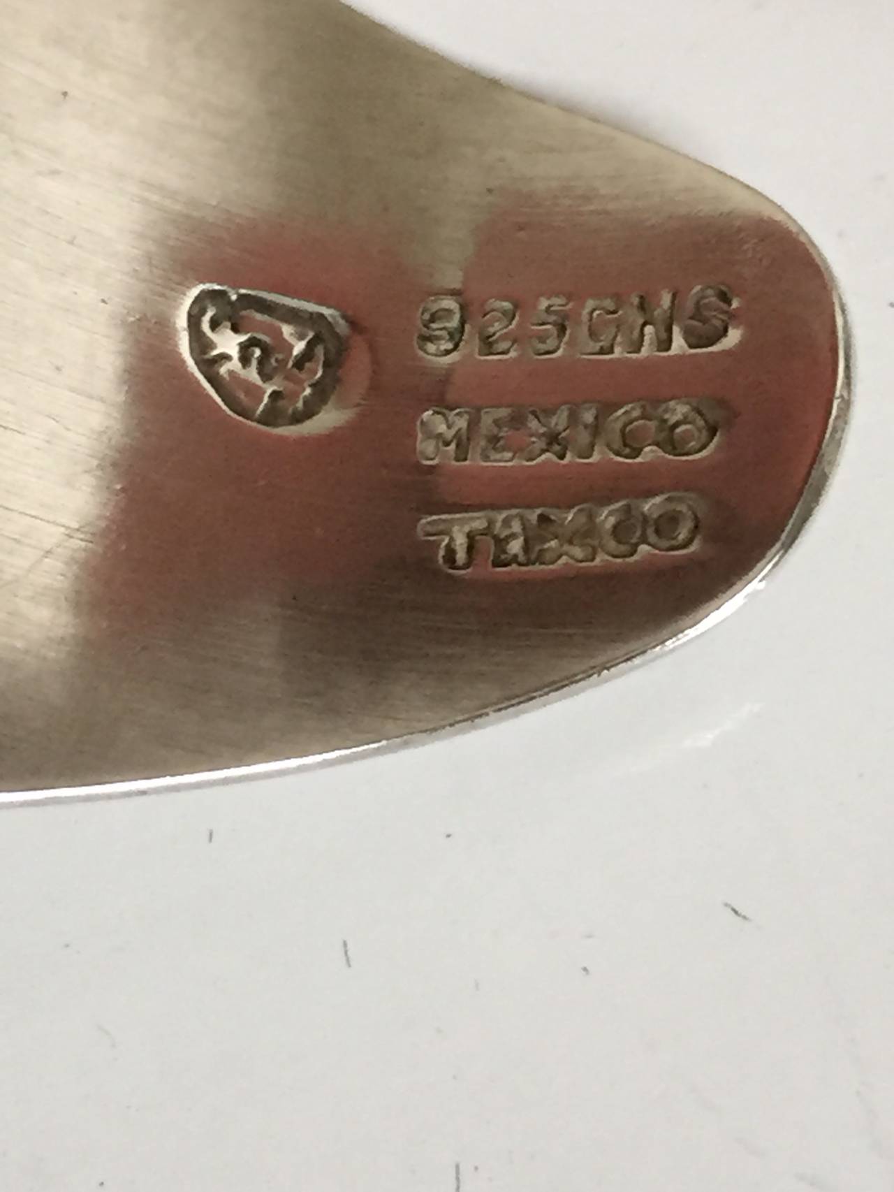 Taxco Mexico silver modernist cuff bracelet. For Sale 1