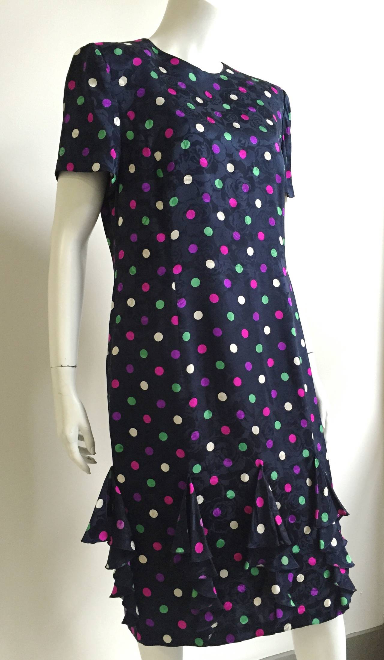 1980s polka dot dress