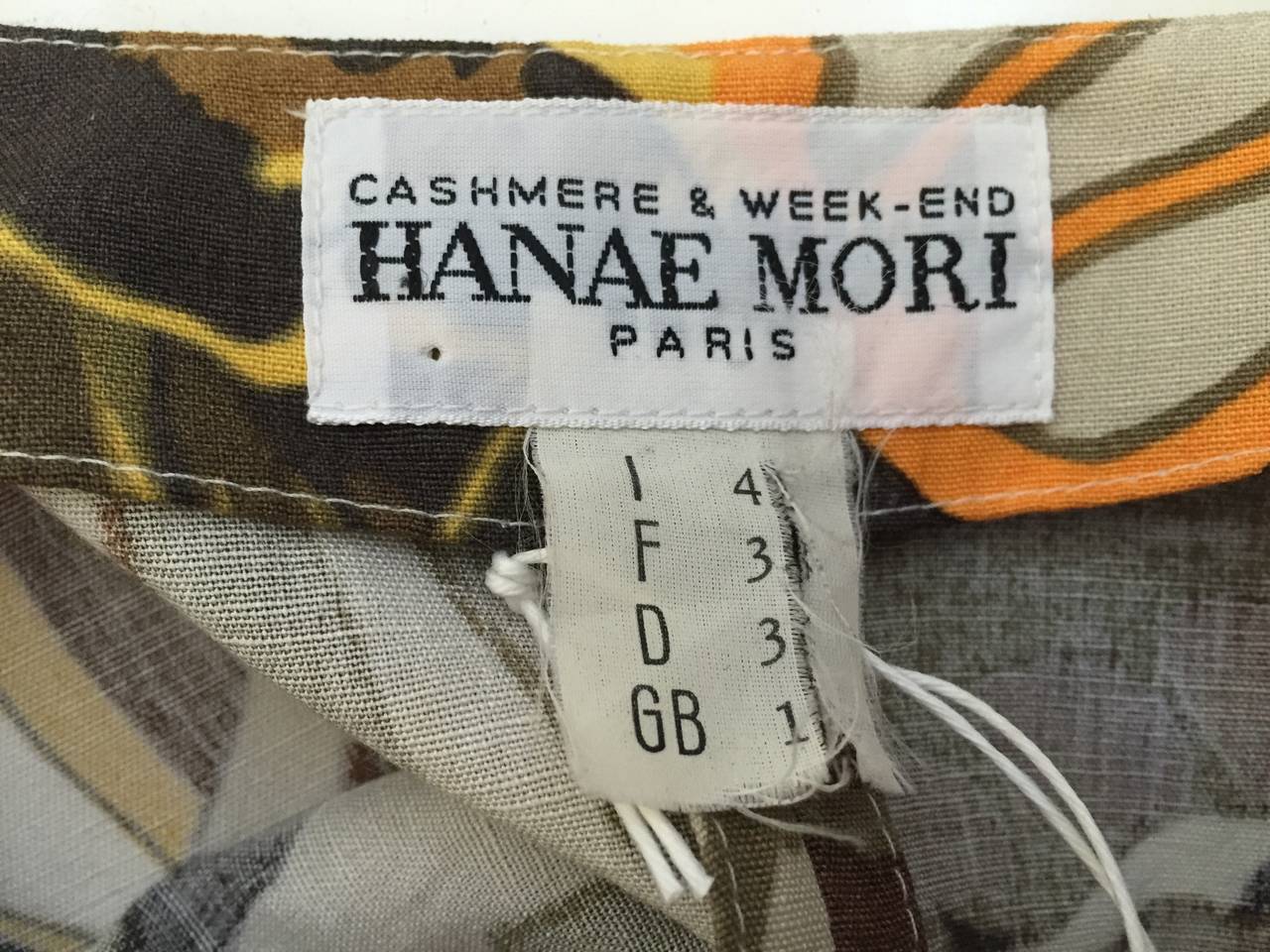 Hanae Mori Paris Linen Asian Butterfly Jacket size 8. Never Worn. For Sale 3