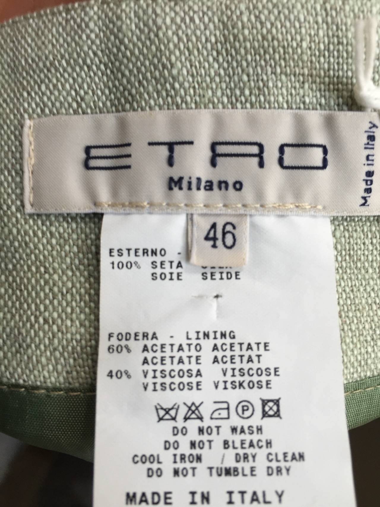 Etro Silk and Linen Skirt with Pockets  For Sale 4