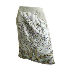 Etro Silk and Linen Skirt with Pockets 