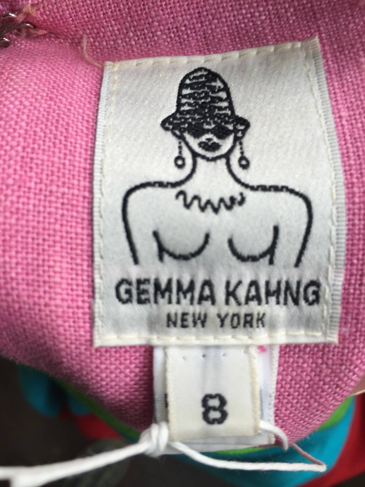Gemma Kahng 90s striped linen dress size 8. 4