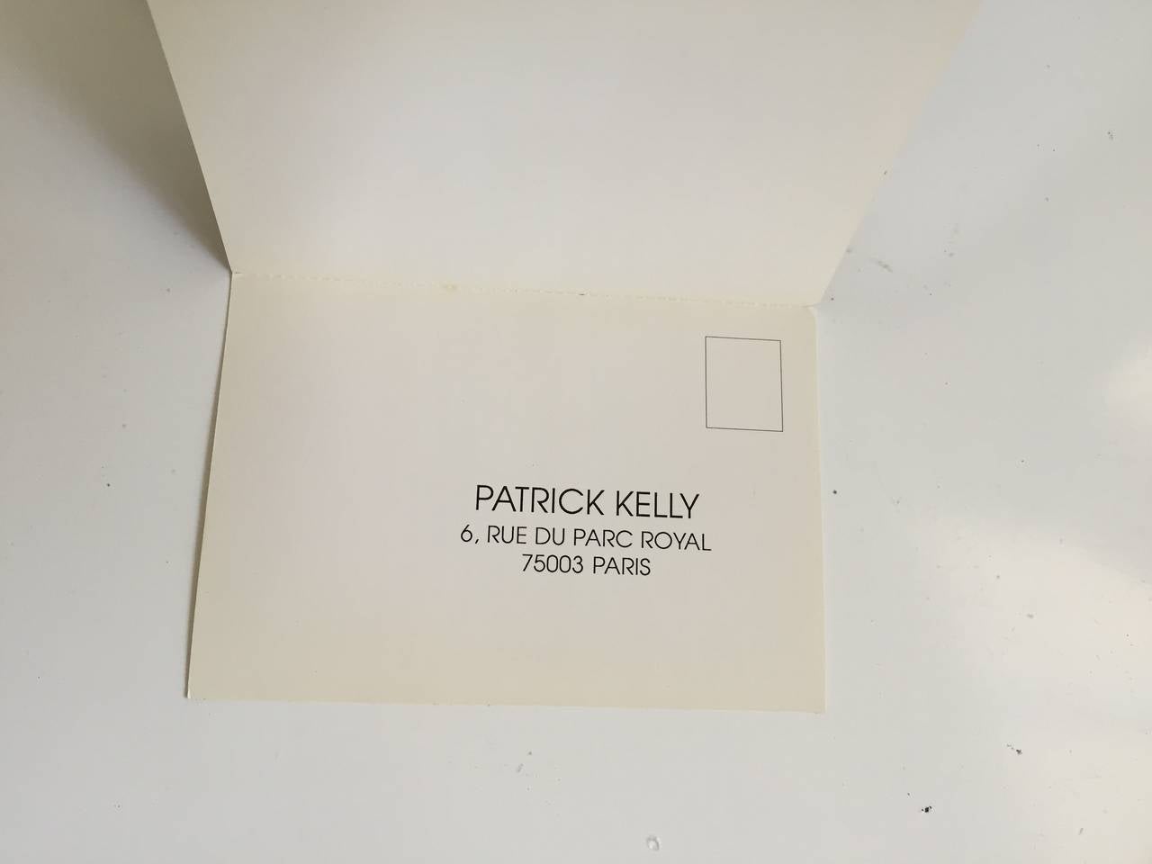 Patrick Kelly 1988 Fashion Show Postcard Louvre Invitation. For Sale 3