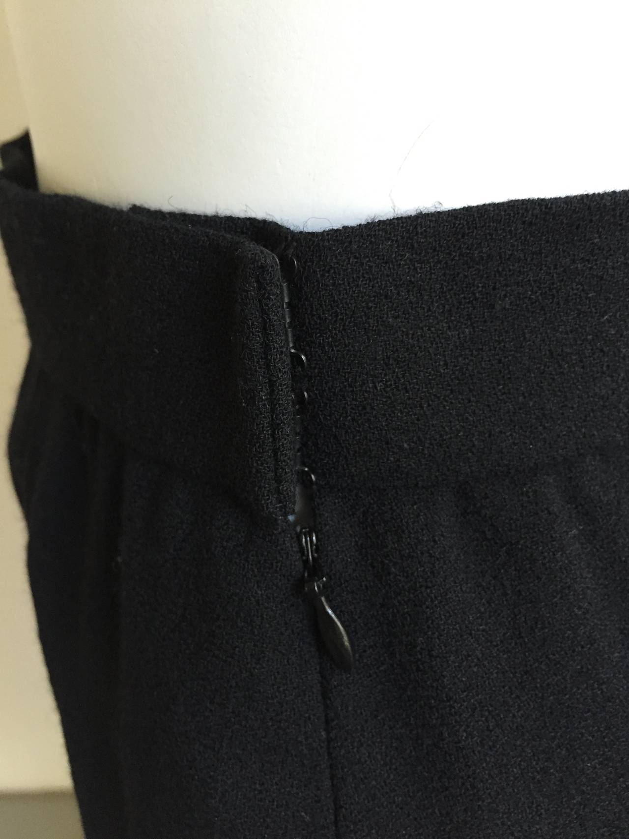 Bill Blass Black Wool Long Skirt Size 4/6. For Sale 1