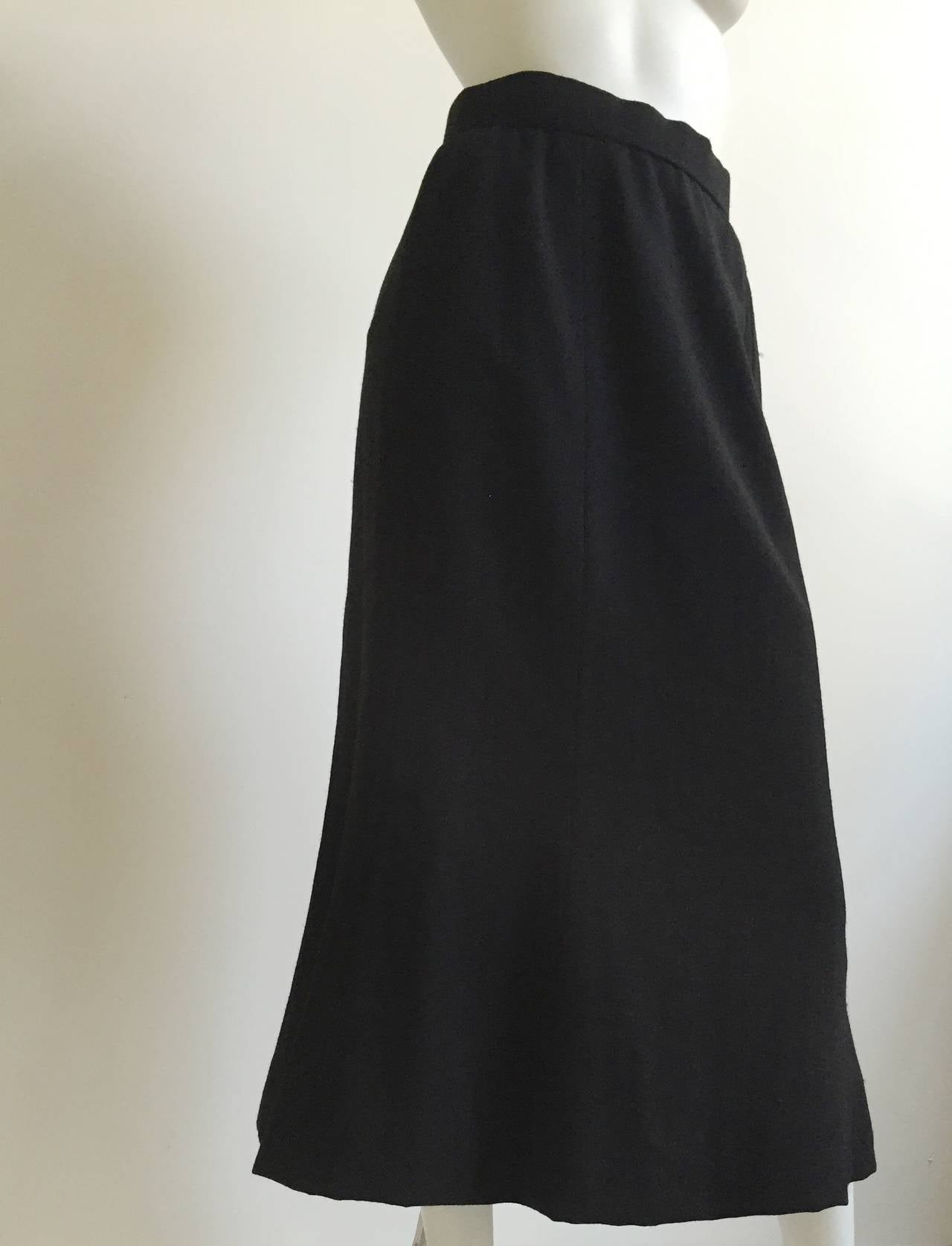Bill Blass Black Wool Long Skirt Size 4/6. For Sale at 1stDibs | wool ...
