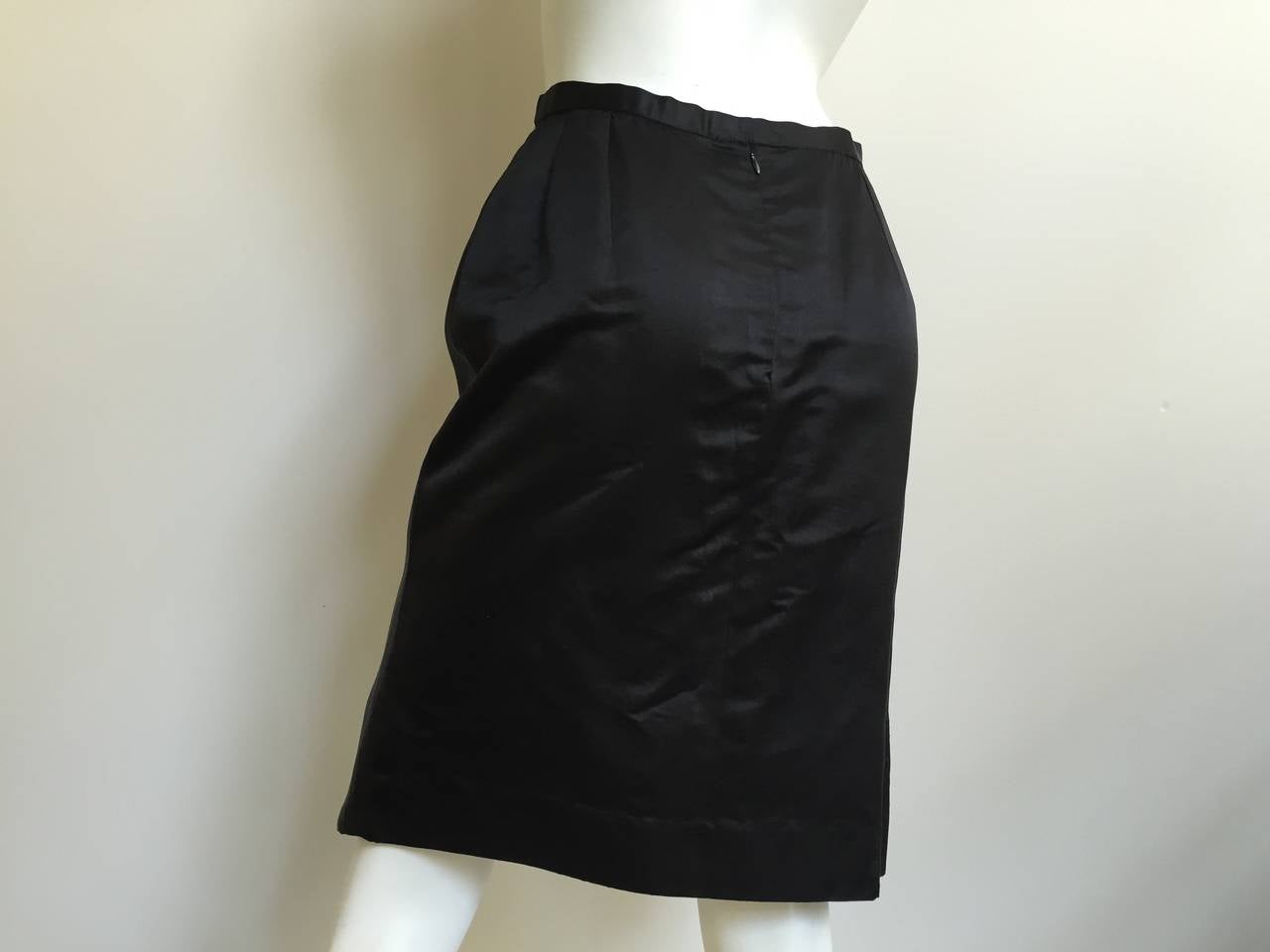 Bill Blass Black Silk Size 4 Evening Skirt, 1970s  For Sale 1