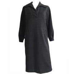Halston 70s wool dress with pockets size 6. 3