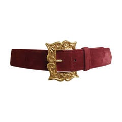 Christian Lacroix 1980s suede belt size 4. 8