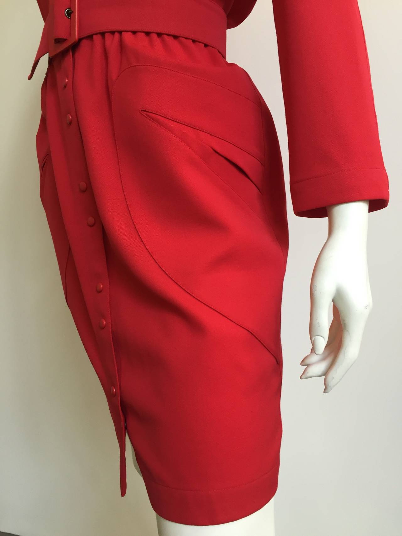 Thierry Mugler 80s Dress With Pockets Size 6. 4