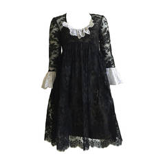Bill Blass 60s Lace Cocktail Evening Dress Size 6. 4