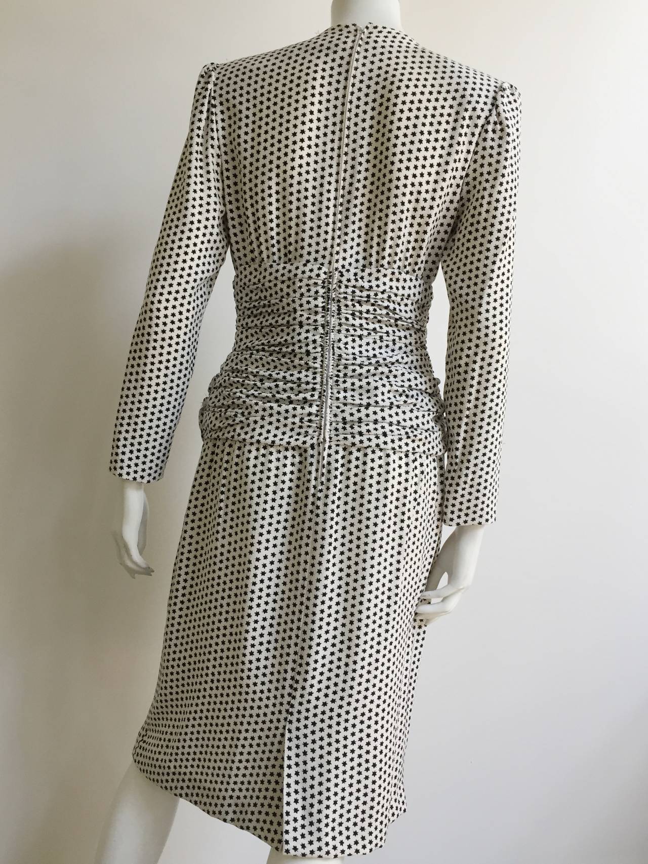 Adele Simpson 80s Silk Dress Size 6. For Sale 1