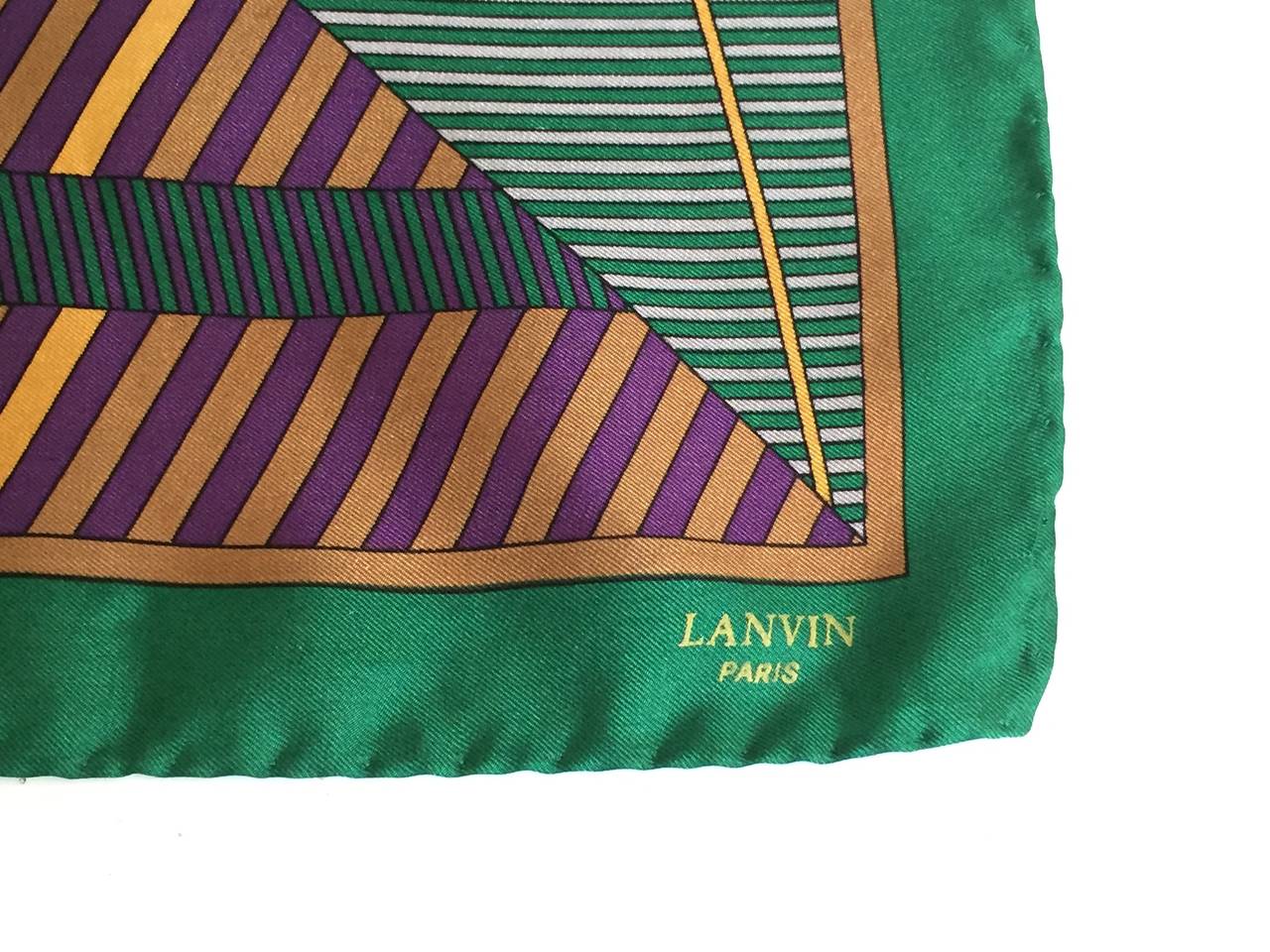 Lanvin 1980s silk pocket square.
19