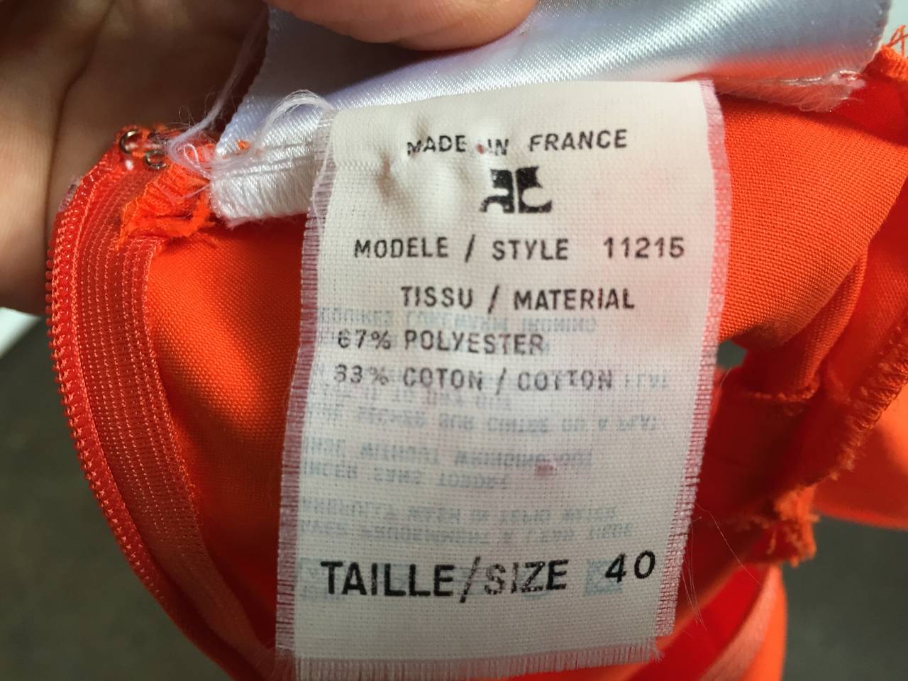 Courreges Paris Dress With Pockets Size 8, 1980s For Sale 5