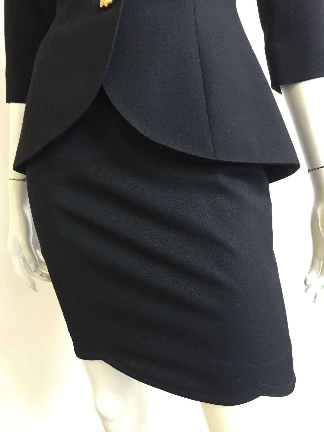 Lolita Lempicka Paris 80s black skirt suit size 4. 1